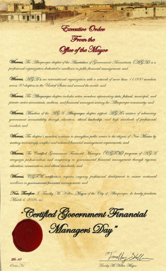 Executive Order from the Office of the Mayor